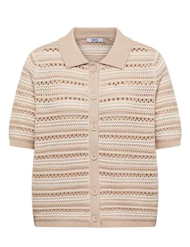 EOS_Structure stripe Polo Card feale - M - FashionsVida