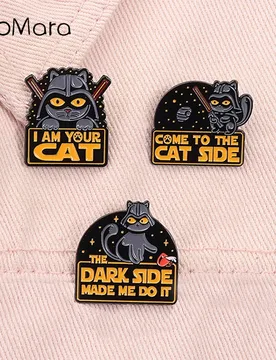 I Am Your Cat Enamel Pin Come To The Cat Side Sci-Fi Movies Inspiration Cute Animal Brooch Lapel Badge Jewelry Gifts For Friends - Aliexpress - FashionsVida