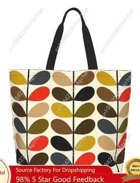 Orla Kiely Abstract Multi Stem Canvas Shopping Bag Big Capacity Grocery Mid Century Scandinavian Geometric Shopper Tote Bags - Aliexpress - FashionsVida
