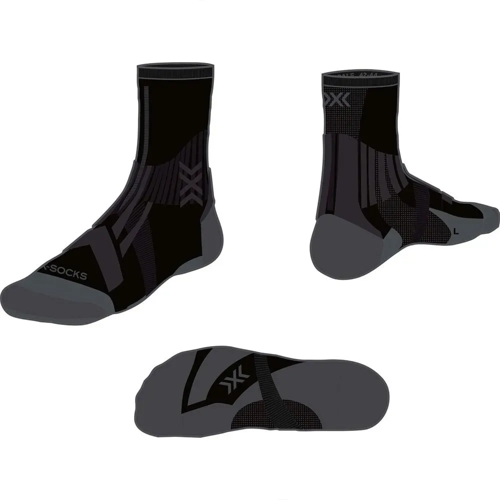 Calzini Trail Run Perform Crew Black / Charcoal EU 42-44 - X-SOCKS - FashionsVida