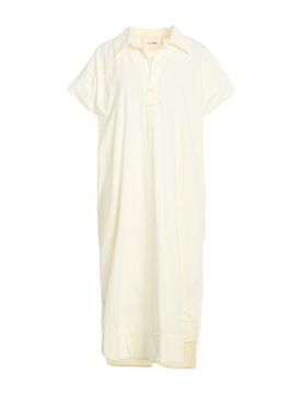 Vestido midi Mujer Amarillo pastel S Mujer