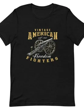 Vintage American Freedom Fighters T-Shirt Men's 100% Cotton Casual T-shirts Loose Top Size S-3XL - Aliexpress - FashionsVida