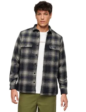 Camicia Overshirt Wool Miller Over Ombre Navy 2XL