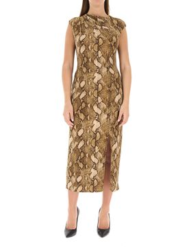 Abito in fantasia LAUREN BEIGE 2
