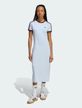 ABITO 3 STRIPES SLIM S Crystal Sky / Maroon - Adidas - FashionsVida