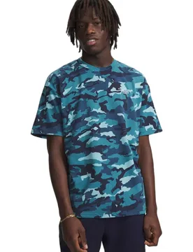 T-shirt à Manches Courtes Heavyweight Athletic Dept Aop Blue M - Under armour - FashionsVida