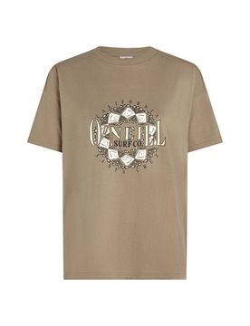 Graphic T-Shirt - Braun - Damen - Größe: S