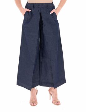 Pantalone wide leg BLU NAVY 8