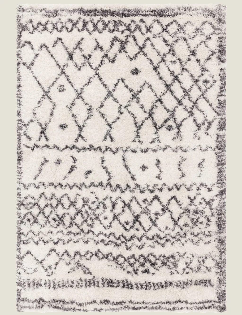 Alto Moroccan Shaggy Rug Cream Mix - Asiatic - FashionsVida