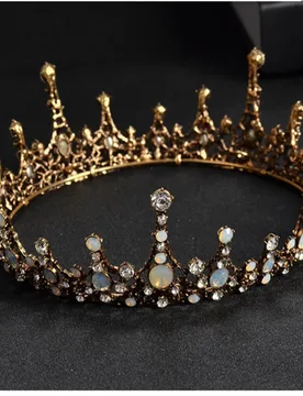 DIEZI Baroque Vintage Crystal Wedding Bridal Tiaras Hairband Headpiece Black Princess Pageant Crown Bridal Hair Accessories - Aliexpress - FashionsVida