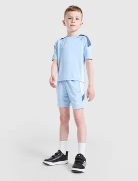 Tiro T-Shirt/Shorts Set Children, Blau - unisex - Size: 6-7Y - Adidas - FashionsVida