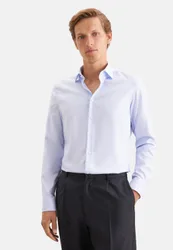 Slim Business Hemd Struktur Blau 43