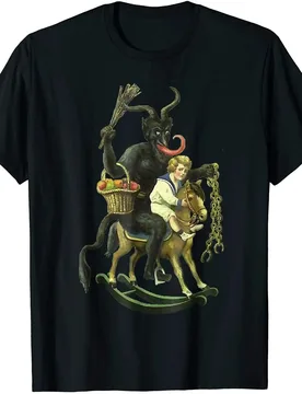 Christmas Demon Holiday Krampus Scary T-Shirt. Summer Cotton Short Sleeve O-Neck Mens T Shirt New Gift S-3XL - Aliexpress - FashionsVida