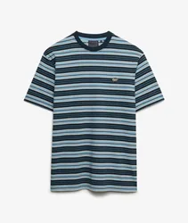 Superdry Herren OverGrößed T-shirt mit Streifen Light Blue - Größe: L