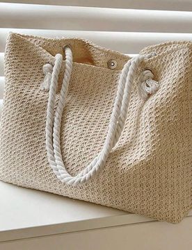 Bolso Tote Tejido de Gran Capacidad, Bolso de Hombro Ligero para Compras, Bolso de Mano Esencial para Vacaciones de Verano y Viajes para Mujeres, Moch