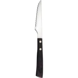 Cuchillo de carne de madera y acero inoxidable