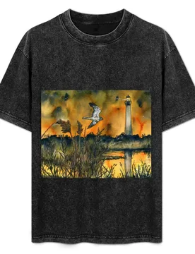 Lighthouse Ghost Gray Ghost Nothern Harrier T-Shirt Basic Plain Short Sleeve Crew Neck Tee - Aliexpress - FashionsVida
