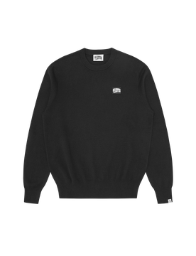 Woven Patch Arch Logo Knit Crewneck