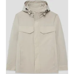 Parka larga de hombre tejido técnico
