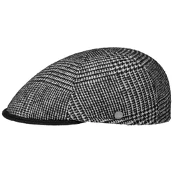 Brockway Wool Flat Cap by - black-white - Size: L (58-59 cm)