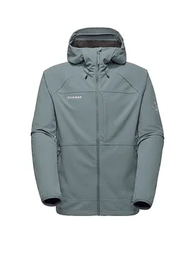 Giacca softshell da uomo Ultimate Comfort con cappuccio argento XL - Mammut - FashionsVida
