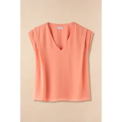 Blusa de mujer sin mangas y corte recto