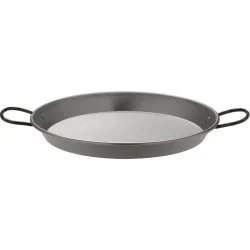 Paellera de acero pulido