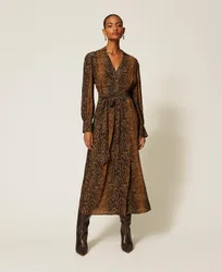 Robe longue avec imprimé python