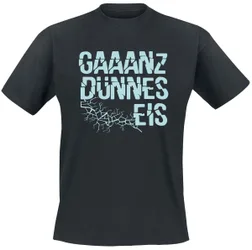 T-Shirt - Ganz dünnes Eis - M bis XXL - für Männer - Größe XXL - schwarz - Männer - male