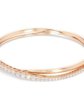 Hyperbola Armreif, WeiÃŸ, 18K RosÃ©goldbeschichtet Unisex M