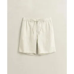 Pantalones cortos de hombre de lino con cordón