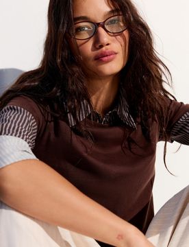 Lunettes Ovales Filtre Lumière Bleue Bordeaux