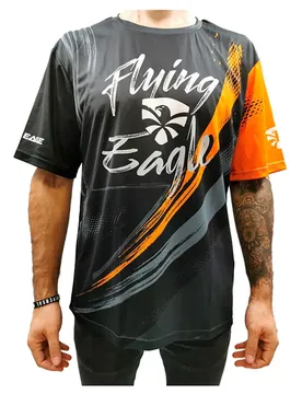Flying T-shirt à Manches Courtes Black / Orange M