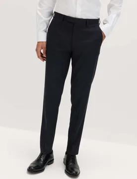 Slim Fit Textured Stretch Suit Trousers Navy male - M&S - FashionsVida