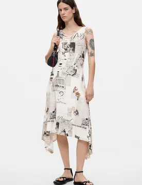 Robe sans manches imprimée WHITE XL female - Desigual - FashionsVida