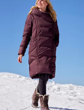 Cosy Wrap II Womens Extreme Down Jacket - Dark Red - Dark Red - Size: 20 - Mountain Warehouse - FashionsVida