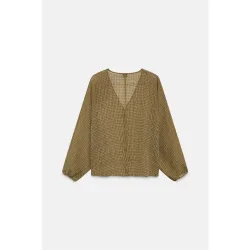 Blusa de mujer de gasa estampada