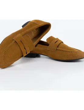 Mocasin de ante de mujer liso - El Ganso - FashionsVida