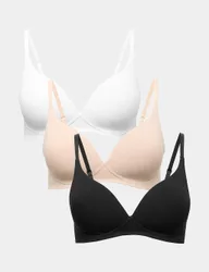 Pk Non Wired Plunge T-Shirt Bras A-E Opaline Mix female