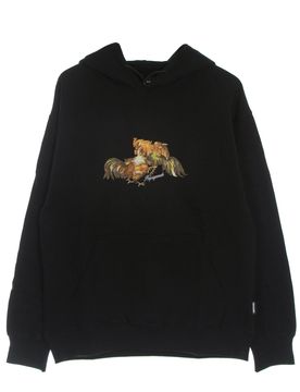 Felpa Leggera Cappuccio Uomo Fight Hoodie Black