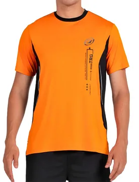 Becerre Short Sleeve T-shirt Orange Two-Tone Fabric M - Bullpadel - FashionsVida