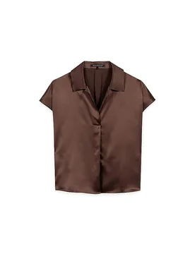 Seidenbluse marrone 44 - Luisa Cerano - FashionsVida
