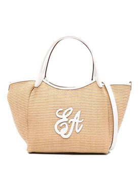 Borsa tote media in paglia