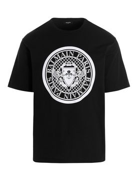 Balmain T-shirt con logo floccato