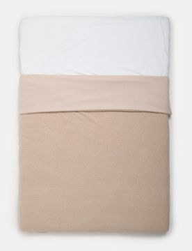 Copriletto con finitura bouclé - beige