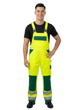 Combinaison Avec Poches Pour Genouillères Safe Compete 07169 Hi-Vis Yellow / Green 44