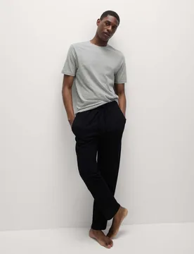 Pure Cotton Pyjama Set Grey Mix male - M&S - FashionsVida