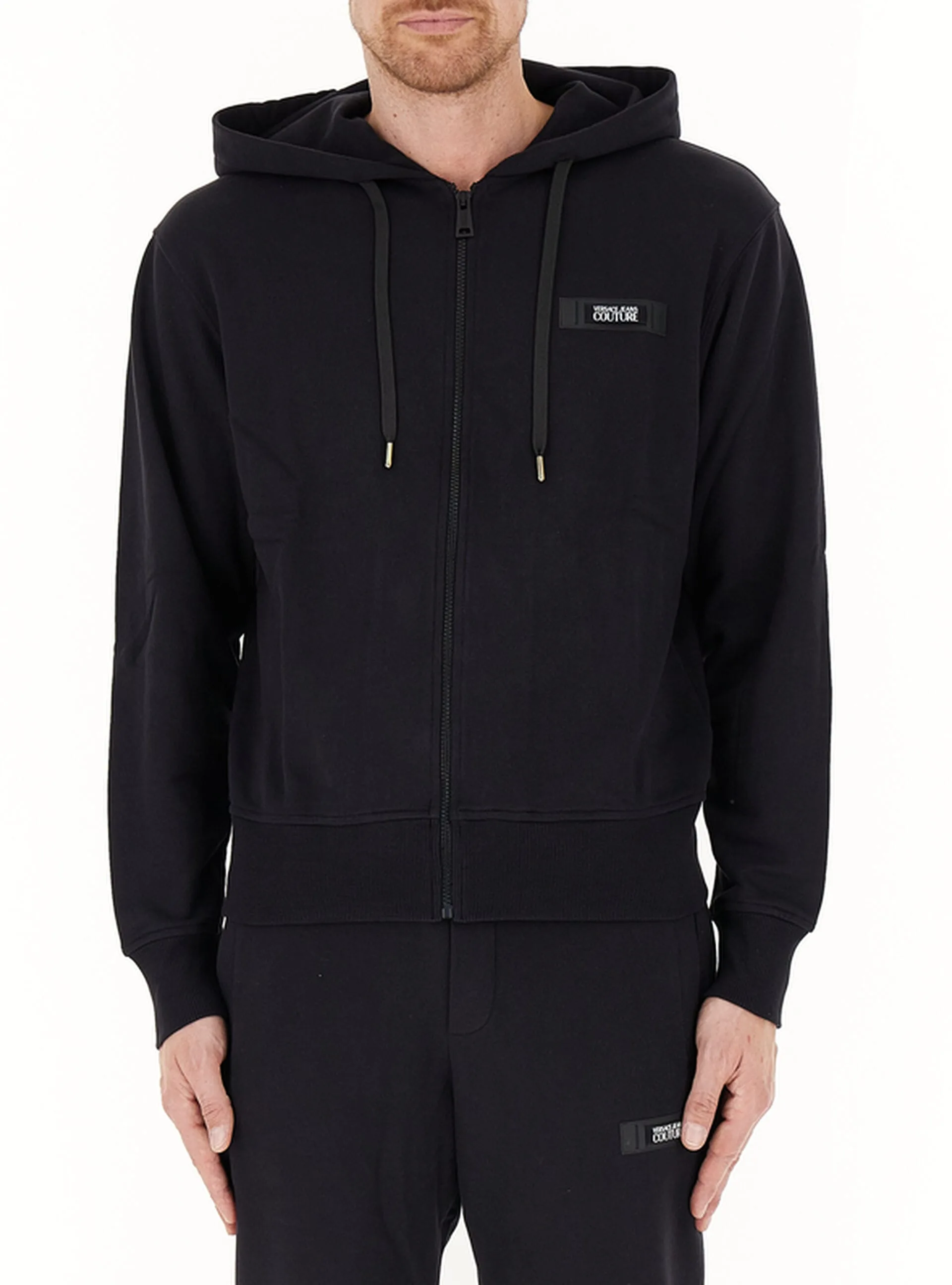 Felpa con cappuccio NERO L - Versace Jeans - FashionsVida