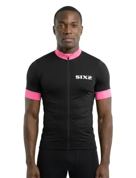 Maglia A Maniche Corte Stripes Black / Pink