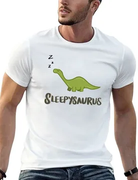 Sleepysaurus T-Shirt t shirts designer anime t shirts for man man t shirts graphic T-shirt - Aliexpress - FashionsVida